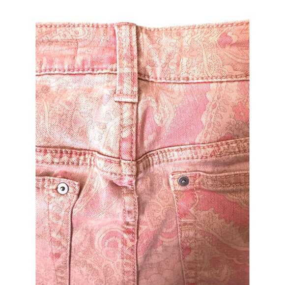 Else Mauve Womens Pink Paisley Floral Skinny Jeans W29 Cotton & Lyocell Stretch - Picture 11 of 14